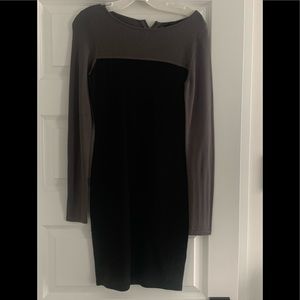 NWT bodycon Kenneth Cole form fitting long sleeve black dress